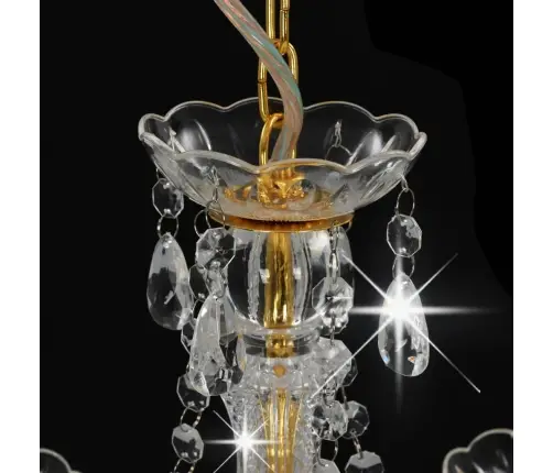 Lühter Helmestega, Kuldne, Ümmargune, 3 X E14