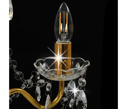 Lühter Helmestega, Kuldne, Ümmargune, 3 X E14