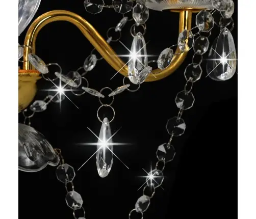 Lühter Helmestega, Kuldne, Ümmargune, 3 X E14