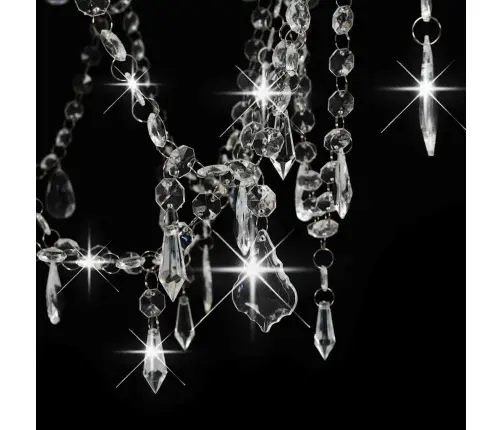 Lustra Ar Pērlītēm, Balta, 8 X E14 Spuldzes Vidaxl