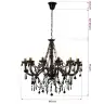 Lustra Ar Pērlītēm, Melna, 12 X E14 Spuldzes Vidaxl