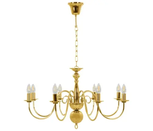 Sietynas, Auksinės Spalvos, 8 X E14 Lemputės