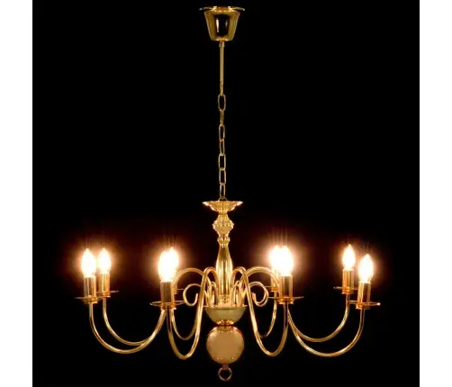 Sietynas, Auksinės Spalvos, 8 X E14 Lemputės