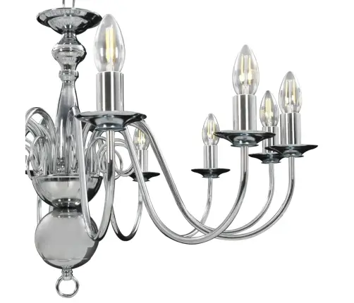 Lustra, Sudraba Krāsā, 12 X E14 Spuldzes Vidaxl