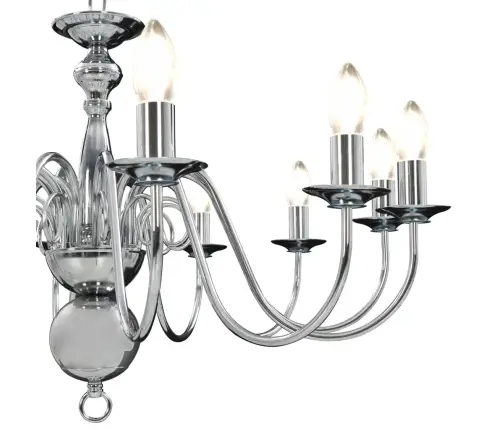 Lustra, Sudraba Krāsā, 12 X E14 Spuldzes Vidaxl