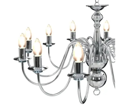 Lustra, Sudraba Krāsā, 12 X E14 Spuldzes Vidaxl