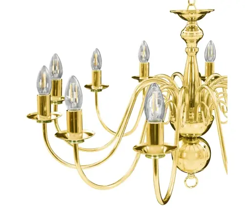 Lustra, Zelta Krāsā, 12 X E14 Spuldzes Vidaxl