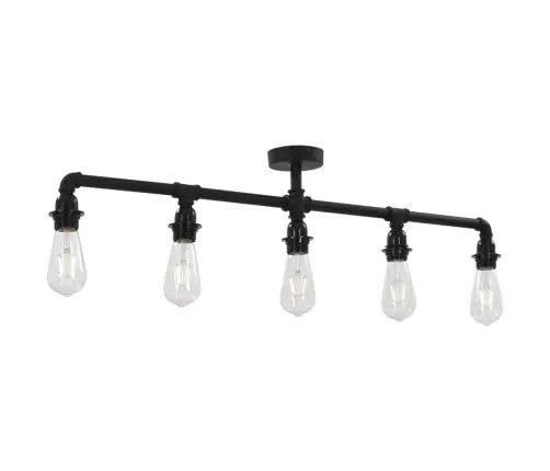 Griestu Lampa, Melna, 5 X E27 Spuldzes Vidaxl