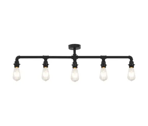 Griestu Lampa, Melna, 5 X E27 Spuldzes Vidaxl