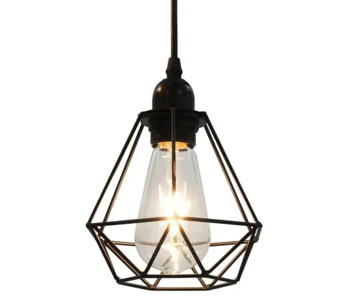 Lubinis Šviestuvas, Juodas, Deimantų Dizaino, 3Xe27 Lemputės