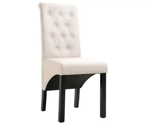 Valgomojo Kėdės, 2 Vnt., Kreminės Spalvos, Audinys Valgomojo Kėdės, 2 Vnt., Kreminės Spalvos, Audinys