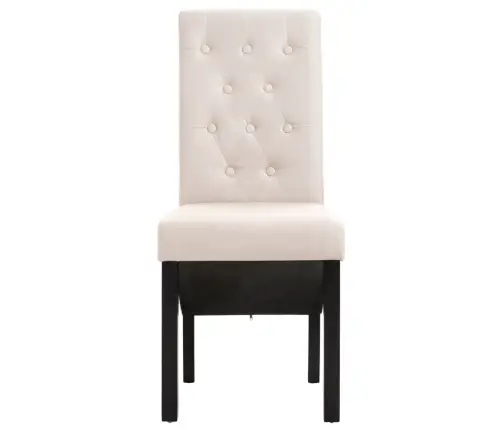 Valgomojo Kėdės, 2 Vnt., Kreminės Spalvos, Audinys Valgomojo Kėdės, 2 Vnt., Kreminės Spalvos, Audinys