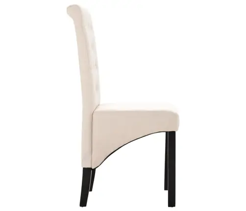 Valgomojo Kėdės, 2 Vnt., Kreminės Spalvos, Audinys Valgomojo Kėdės, 2 Vnt., Kreminės Spalvos, Audinys