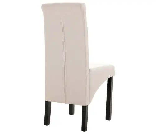 Valgomojo Kėdės, 2 Vnt., Kreminės Spalvos, Audinys Valgomojo Kėdės, 2 Vnt., Kreminės Spalvos, Audinys