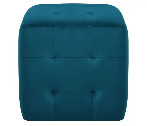 Naktsskapīši, 2 Gab., Zili, 30X30X30 Cm, Samts Vidaxl