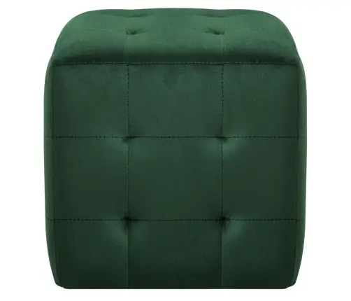 Naktinės Spintelės, 2Vnt., Žalios Spalvos, 30X30X30cm Aksomas