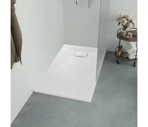 Dušo Padėklas, Baltos Spalvos, 90X80 cm Lieto Lakšto Junginys