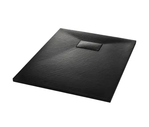 Dušas Pamatne, 90X70 Cm, Smc, Melna Vidaxl