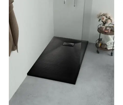 Dušo Padėklas, Juodos Spalvos, 90X80 cm Lieto Lakšto Junginys