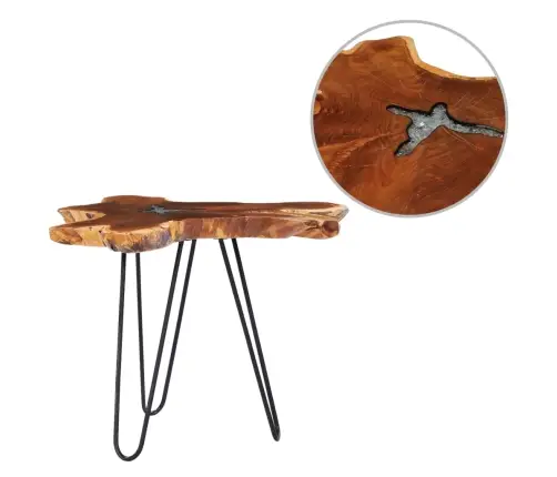 Kohvilaud, 70 X 45 cm Toekas Tiikpuu Ja Polüvaik