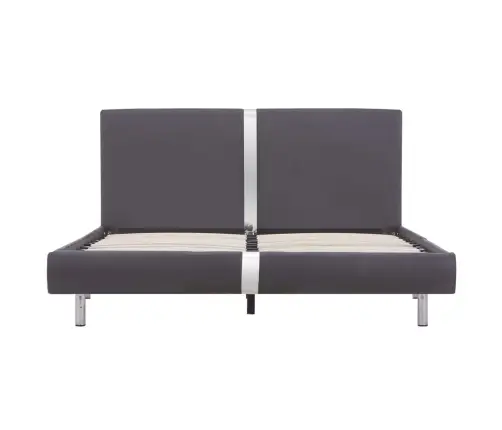 Lovos Rėmas, Pilkas, 140X200 cm Dirbtinė Oda