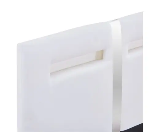 Gultas Rāmis Ar Led, Balta Mākslīgā Āda, 90X200 Cm Vidaxl