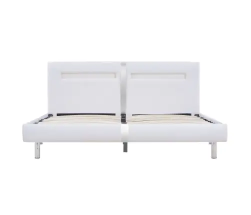 Voodiraam Lediga, Valge, Kunstnahast, 180 X 200 Cm