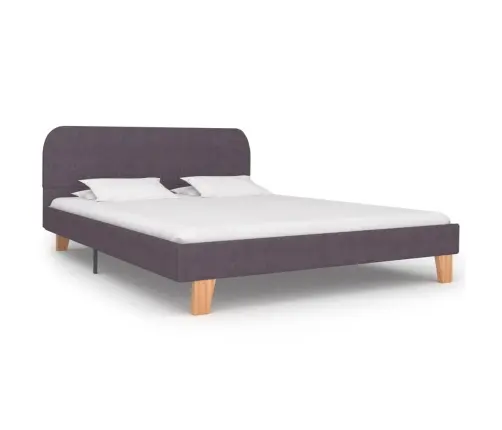 Gultas Rāmis Bez Matrača Taupe Audums 135X190 Cm Vidaxl