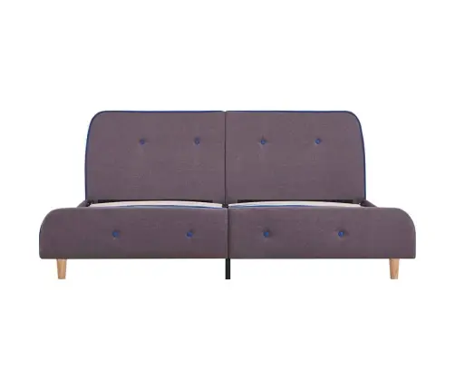 Gultas Rāmis Bez Matrača, Pelēkbrūns, Audums, 150X200 Cm Vidaxl