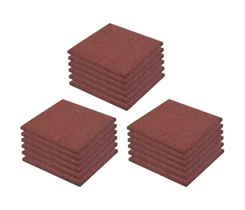 Plytelės Apsaug. Nuo Kritimų, 18Vnt., Raudonos, 50X50X3cm Guma