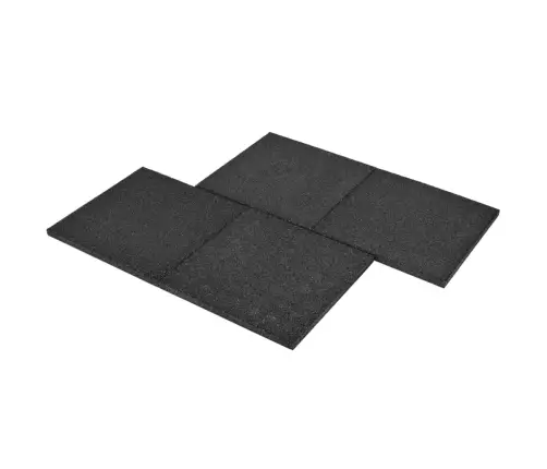 Drošības Flīzes, 12 Gab., 50X50X3 Cm, Melna Gumija Vidaxl