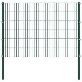 Tvoros Plokštė Su Stulpais, Geležinė, 176,5X120 cm Žalia