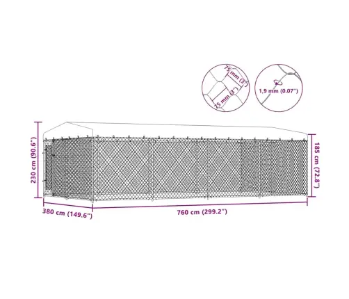 Koeraaed Katusega 7,6 X 3,8 X 2,3 M