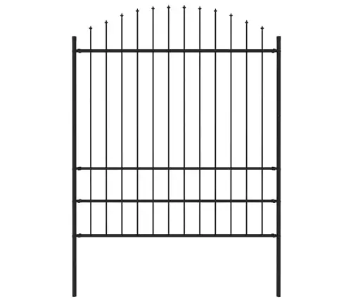 Dārza Žogs Ar Šķēpu Galiem, Tērauds, 181X200 Cm, Melns Vidaxl