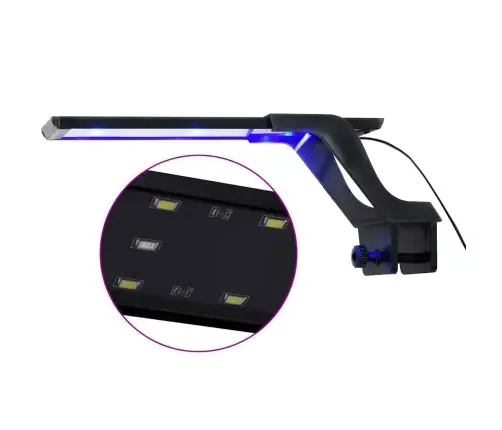 Akvārija Led Lampa Ar Stiprinājumu, 25-45 Cm, Zila Un Balta Vidaxl