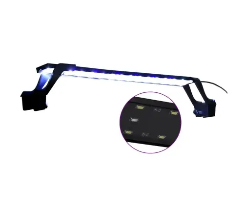 Akvārija Led Lampa Ar Stiprinājumiem, 55-70 Cm, Zila Un Balta Vidaxl