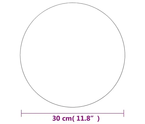 Raamita Peegel, 30 cm Ümmargune, Klaasist