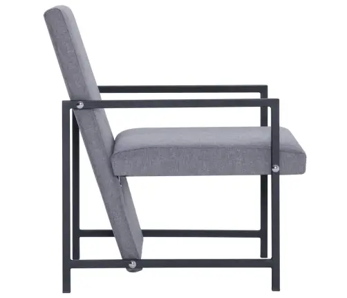 Atpūtas Krēsls, Gaiši Pelēks Audums Vidaxl