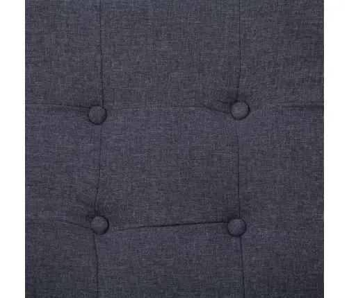 Dīvāns Ar Roku Balstiem, Divvietīgs, Tērauds, Tumšpelēks Audums Vidaxl