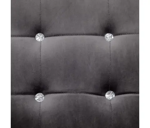 Divvietīgs Dīvāns Ar Roku Balstiem, Hroms, Tumši Pelēks Samts Vidaxl