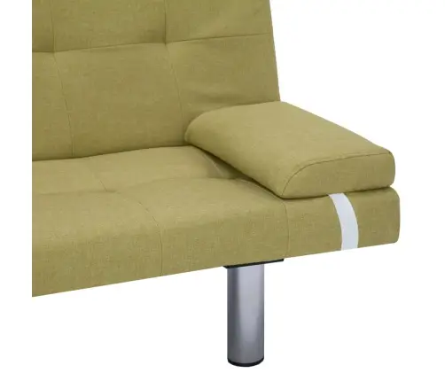 Izvelkams Dīvāns Ar 2 Spilveniem, Zaļš Poliesters Vidaxl