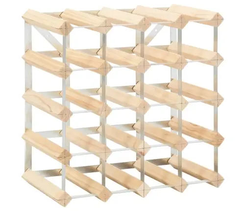 Vīna Pudeļu Statīvs 20 Pudelēm, Priedes Masīvkoks Vidaxl