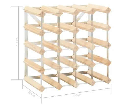 Vīna Pudeļu Statīvs 20 Pudelēm, Priedes Masīvkoks Vidaxl