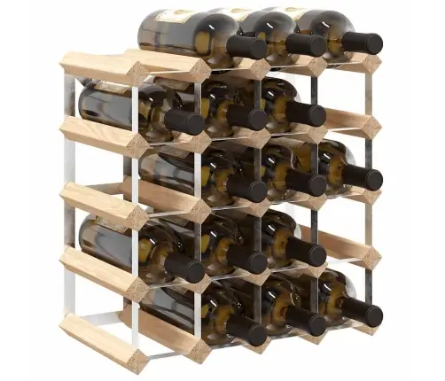 Vīna Pudeļu Statīvs 20 Pudelēm, Priedes Masīvkoks Vidaxl