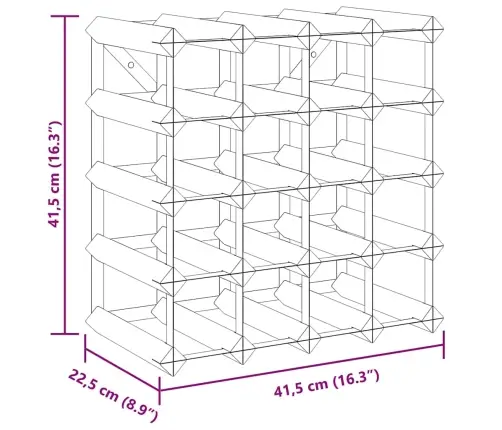 Vīna Pudeļu Statīvs 20 Pudelēm, Priedes Masīvkoks Vidaxl