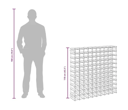 Vīna Pudeļu Statīvs 120 Pudelēm, Priedes Masīvkoks Vidaxl