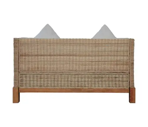 Divvietīgs Dīvāns Ar Matračiem, Dabīga Rotangpalma Vidaxl