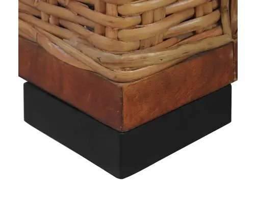 Dvivietė Sofa Su Pagalvėlėmis, Rudos Sp., Natūralus Ratanas