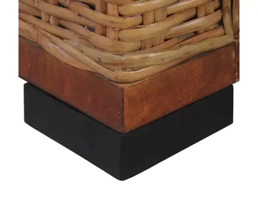 Trīsvietīgs Dīvāns Ar Matračiem, Dabīga Rotangpalma, Brūns Vidaxl