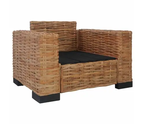 Atpūtas Krēsls Ar Matračiem, Dabīga Rotangpalma Vidaxl